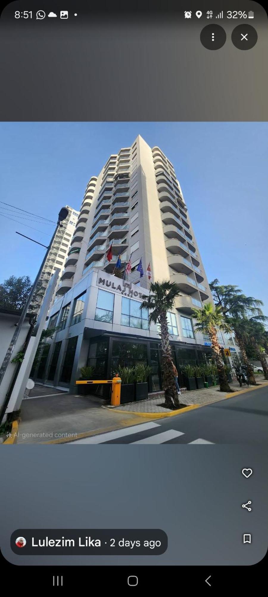 Mulaj Hotel Tirana Zewnętrze zdjęcie